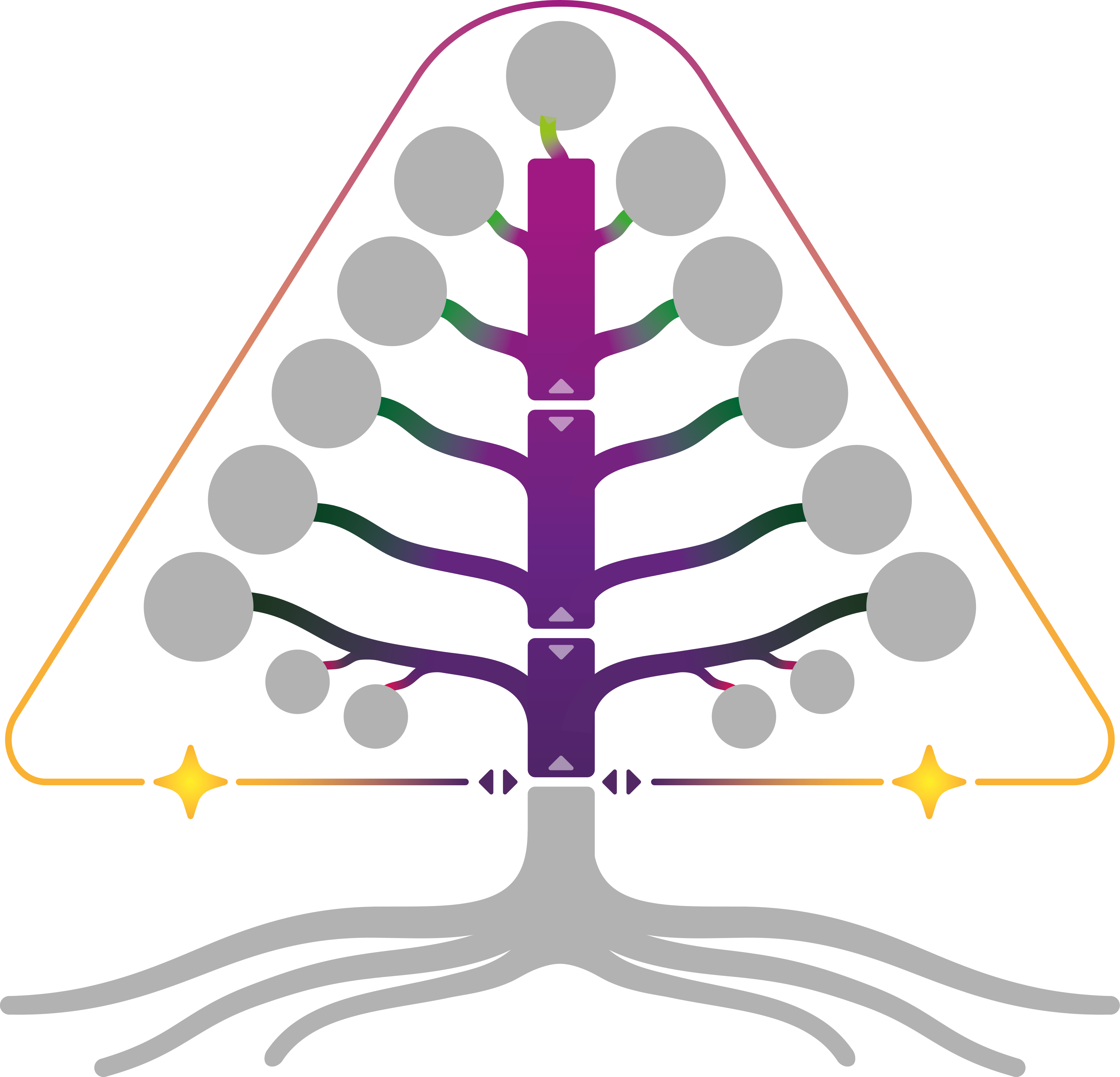 Illustration zum Thema Mensch-KI-Organisation-Symbiose aus AI-Q2 KI-Management